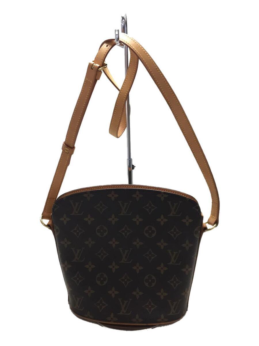 LOUIS VUITTON◆ドルーオ_モノグラム・キャンバス_BRW/PVC/BRW