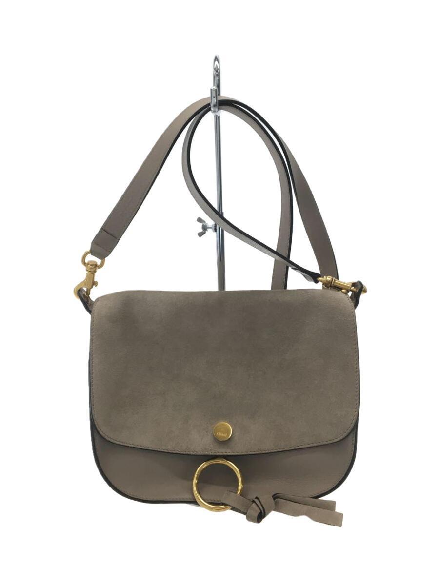 誠実 COACH◇2WAY/ショルダーバッグ/スウェード/グレー/RG-20315