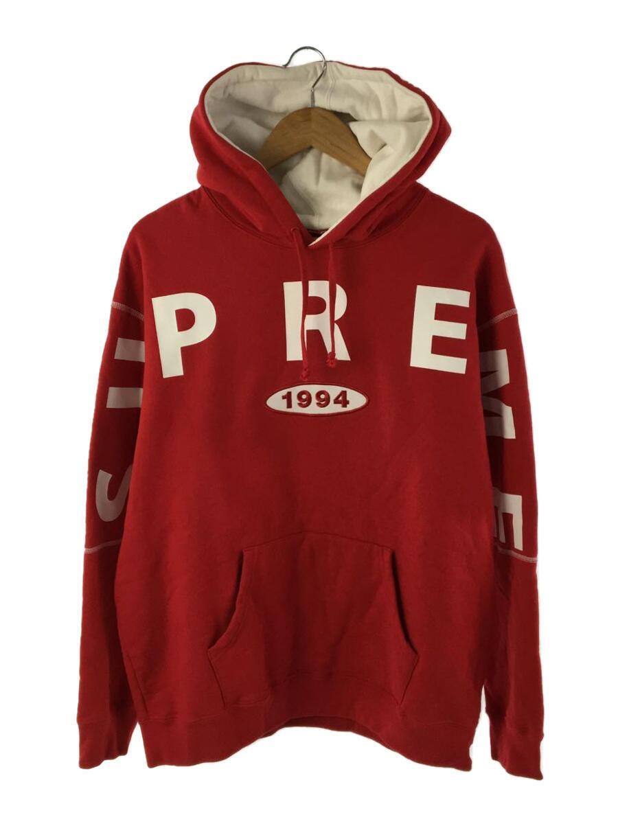 高品質の激安 Supreme◇パーカー/L/コットン/RED/spread logo hooded L