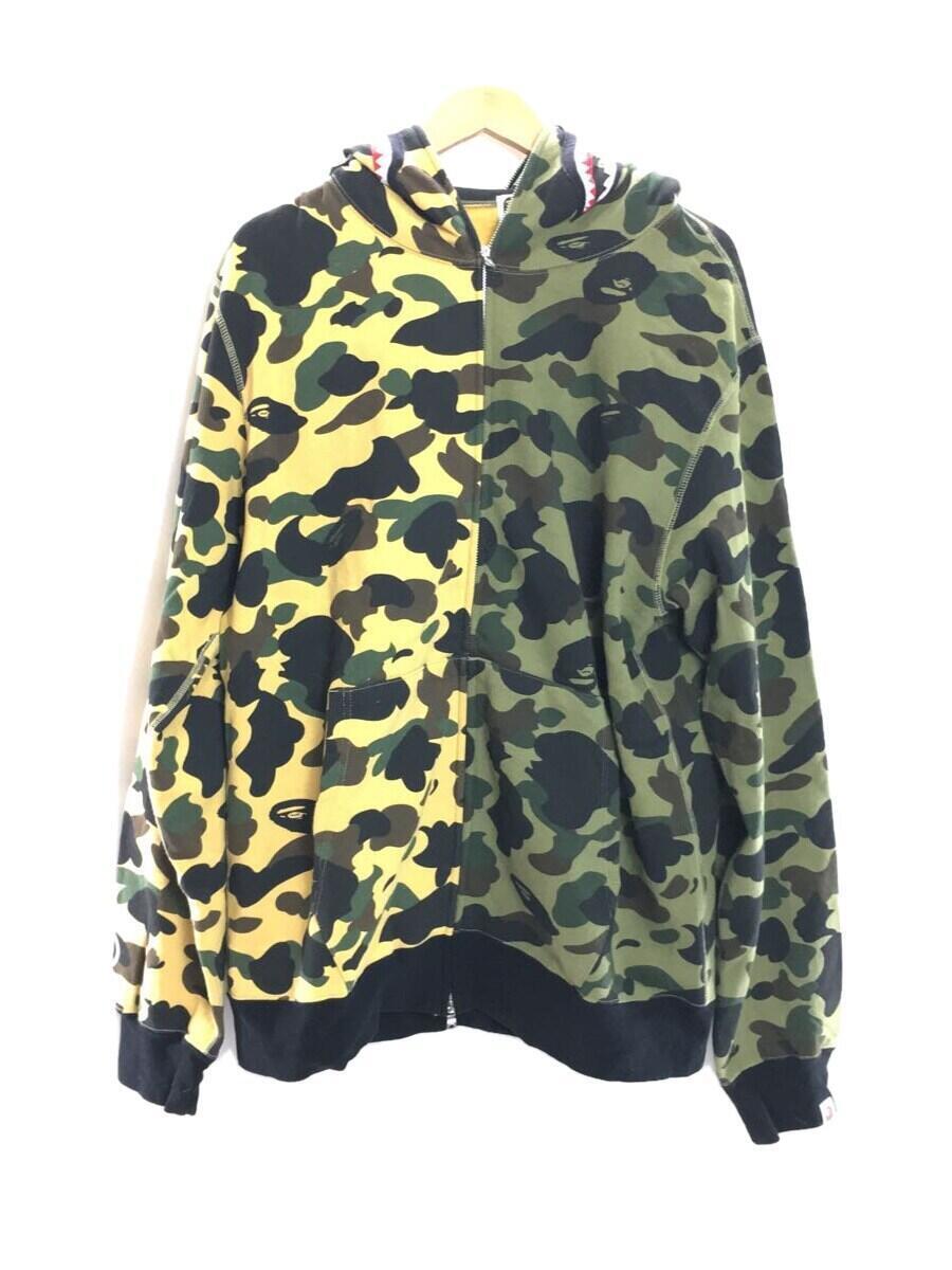 大人気新作 A BATHING APE◇パーカー/XXL/コットン/KHK/カモフラ