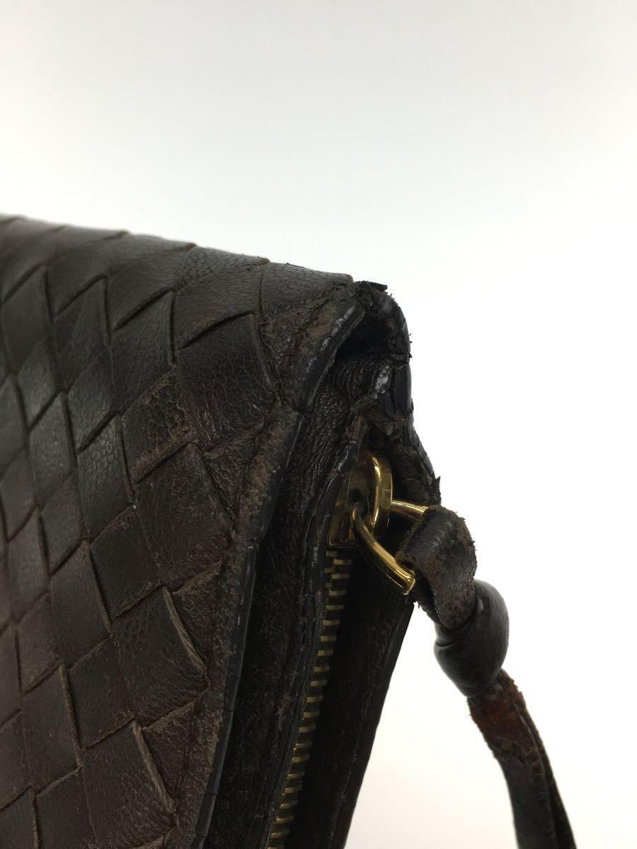 BOTTEGA VENETA◆2つ折り財布/レザー/BRW/無地/メンズ/121060_画像8