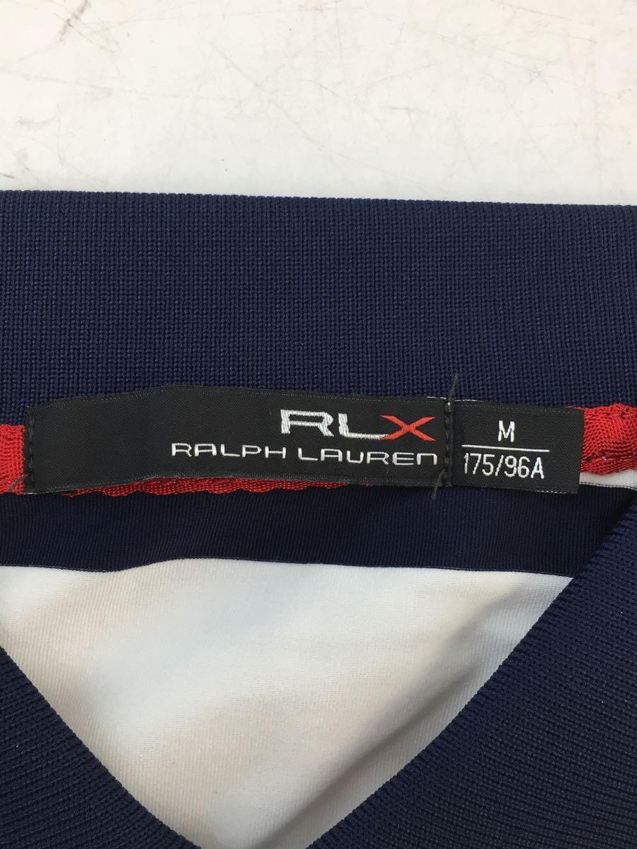 RLX RALPHLAUREN◆ポロシャツ/M/ポリエステル/ホワイト/ワッペン/785613128001_画像3