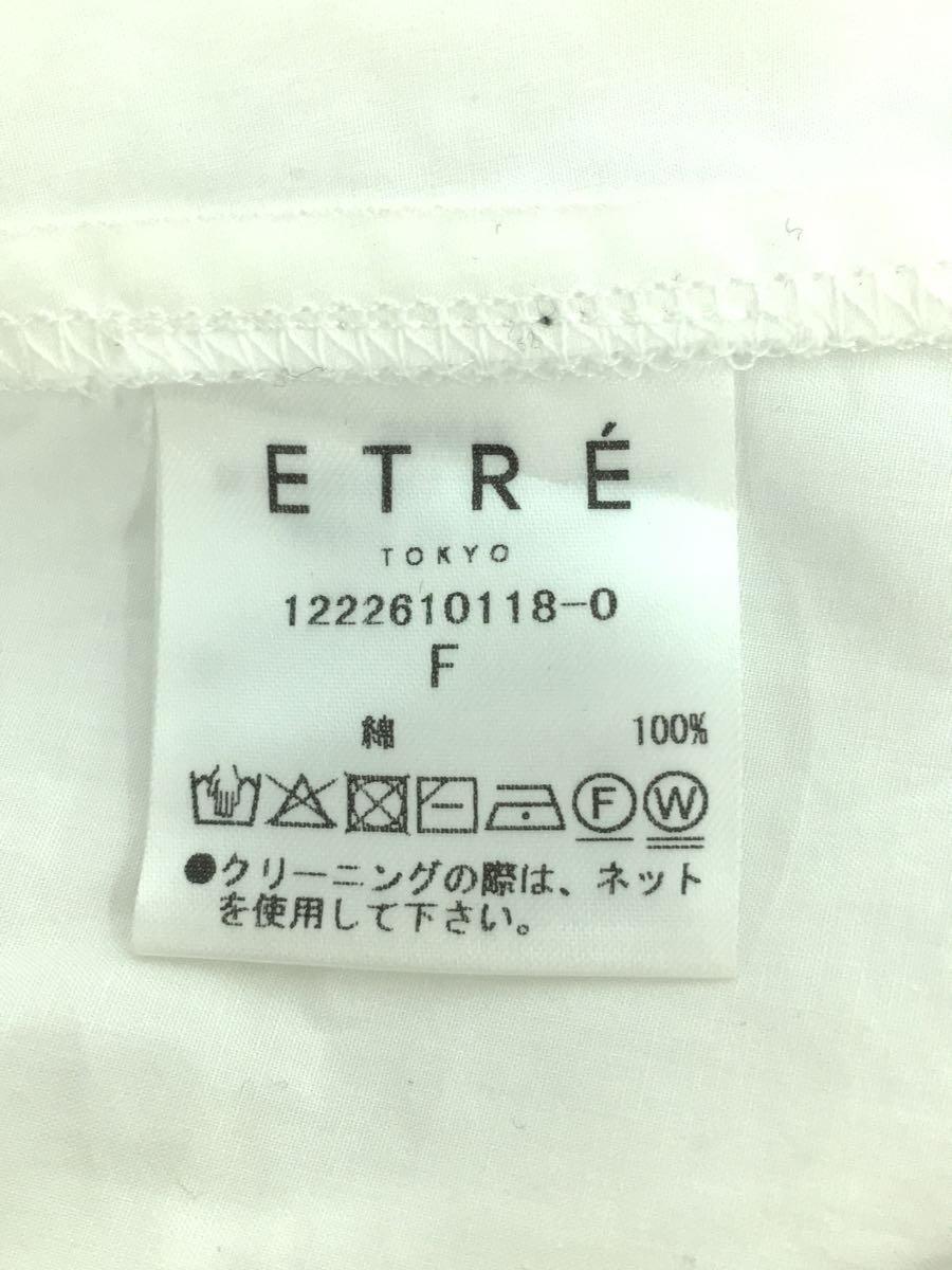 ETRE TOKYO◆長袖ブラウス/FREE/コットン/WHT/無地/1222610118_画像4