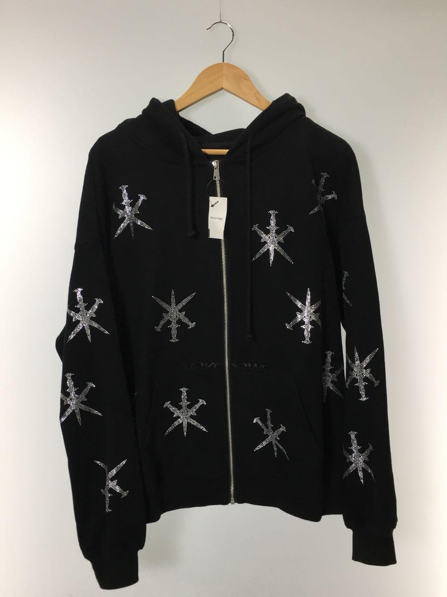 大特価!!】 UNKNOWN◇Cross Hoodie/パーカー/L/コットン/BLK/dk-zh6-uk