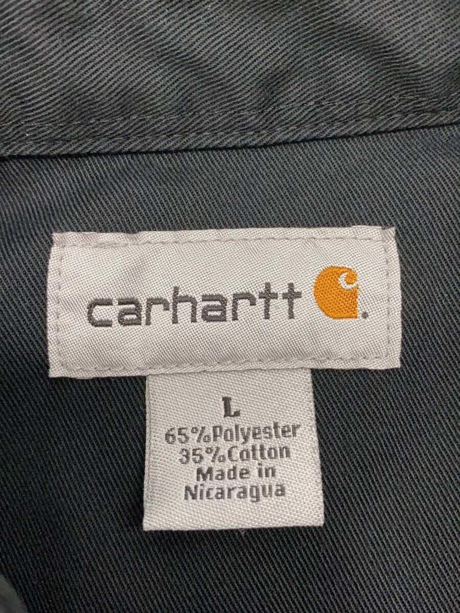 Carhartt◆Twill SS Work Shirt/企業ロゴ/半袖シャツ/L/ポリエステル/BLK/S223 BLK_画像3