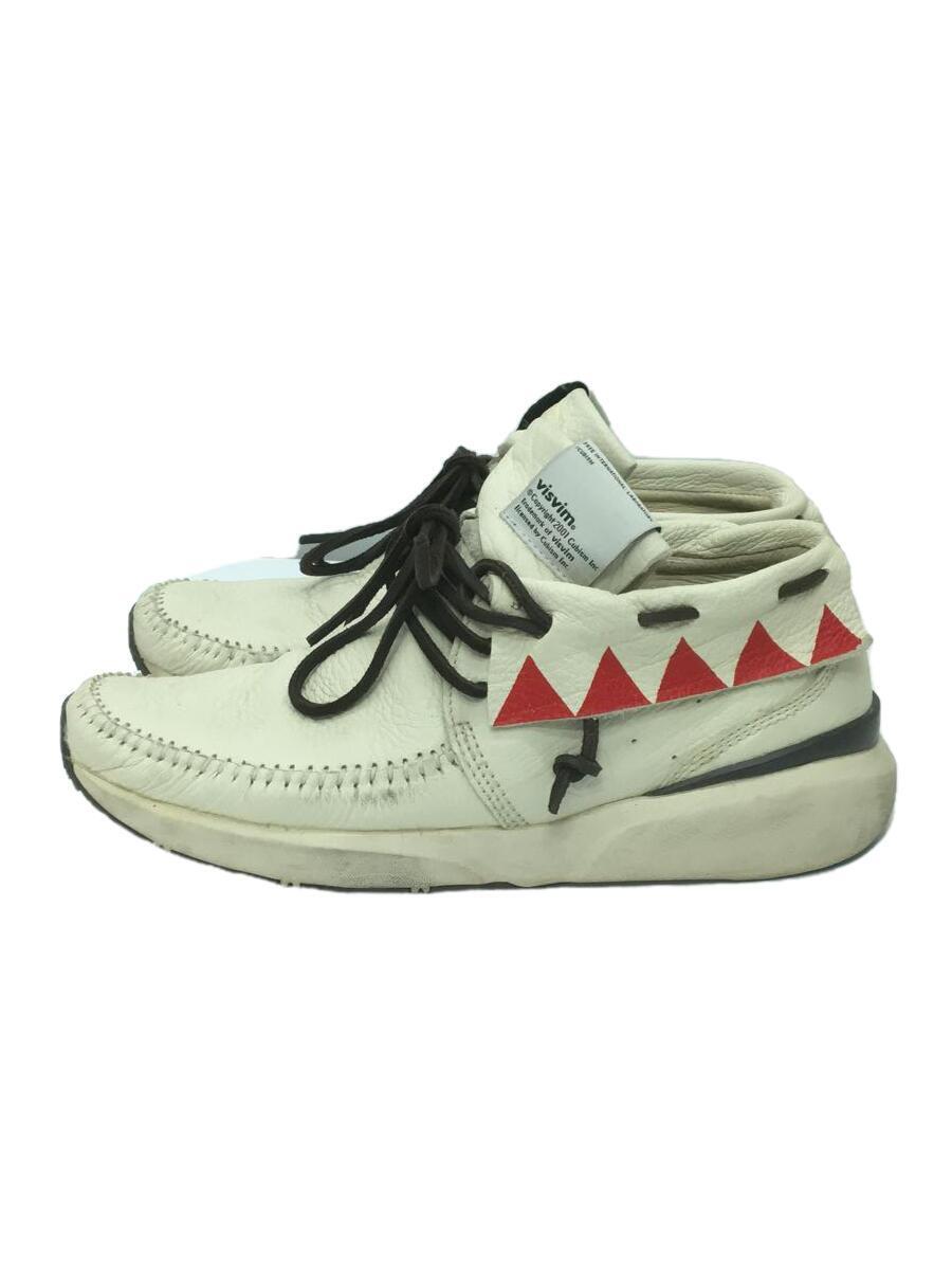 visvim◆ローカットスニーカー/US8/CRM/レザー_画像1