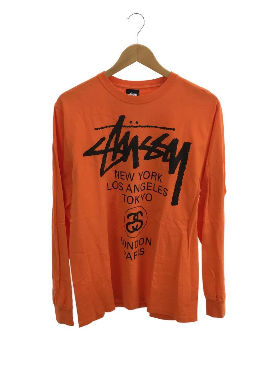 大人の上質 STUSSY◇長袖Tシャツ/M/コットン/ORN Mサイズ