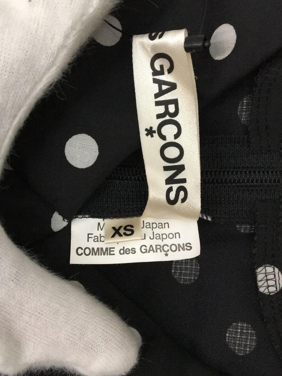 COMME des GARCONS◆ノースリーブワンピース/XS/ポリエステル/BLK/ドット/GS-O029/ベルト付属_画像3