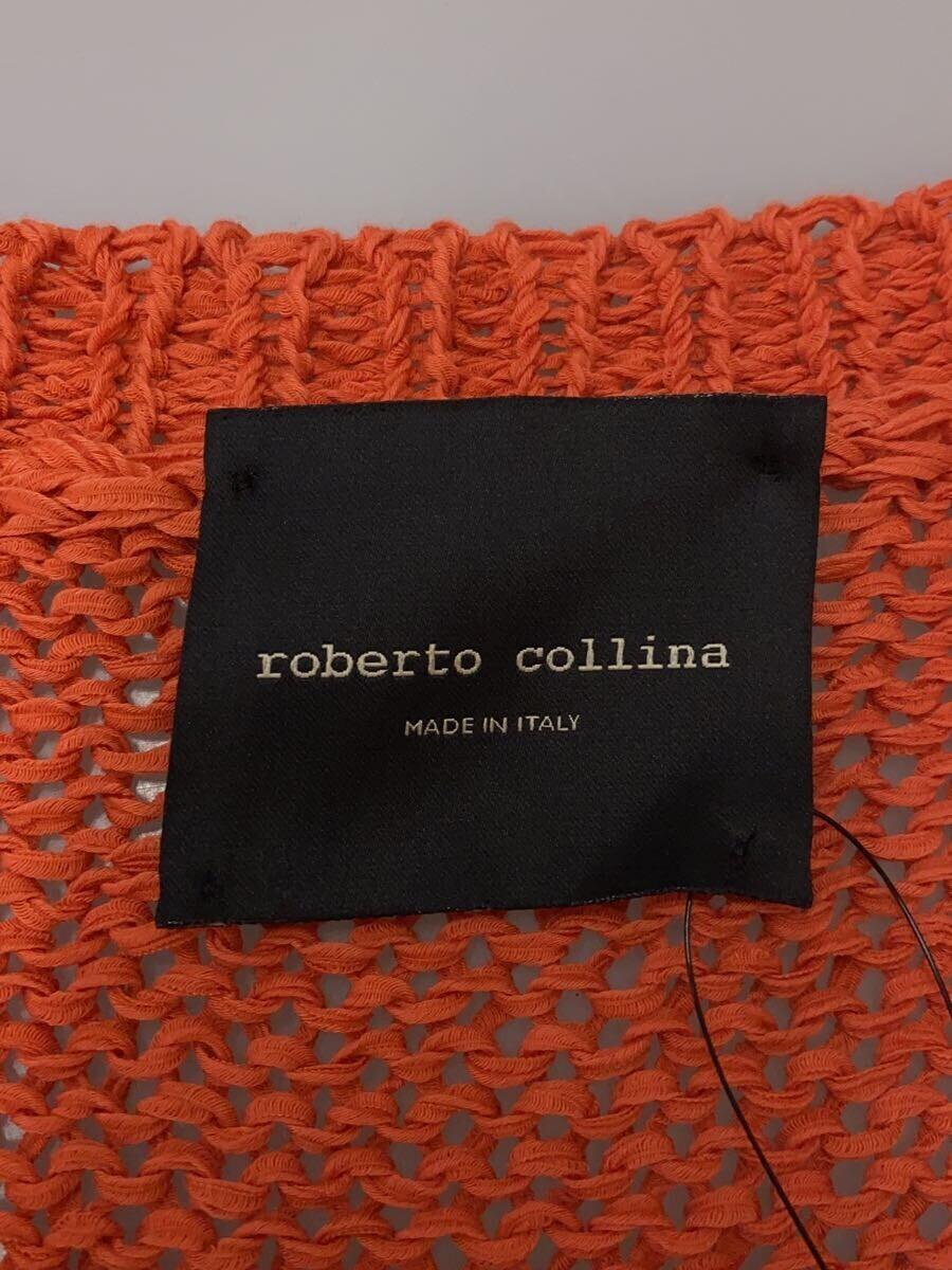 ROBERTO COLLINA◆22ss/SP KNIT/カーディガン(薄手)/S/コットン/オレンジ/無地_画像3