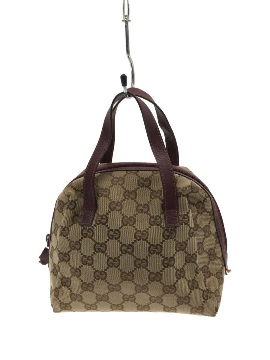 GUCCI◇ハンドバッグ_GGキャンバス/キャンバス/BRW-