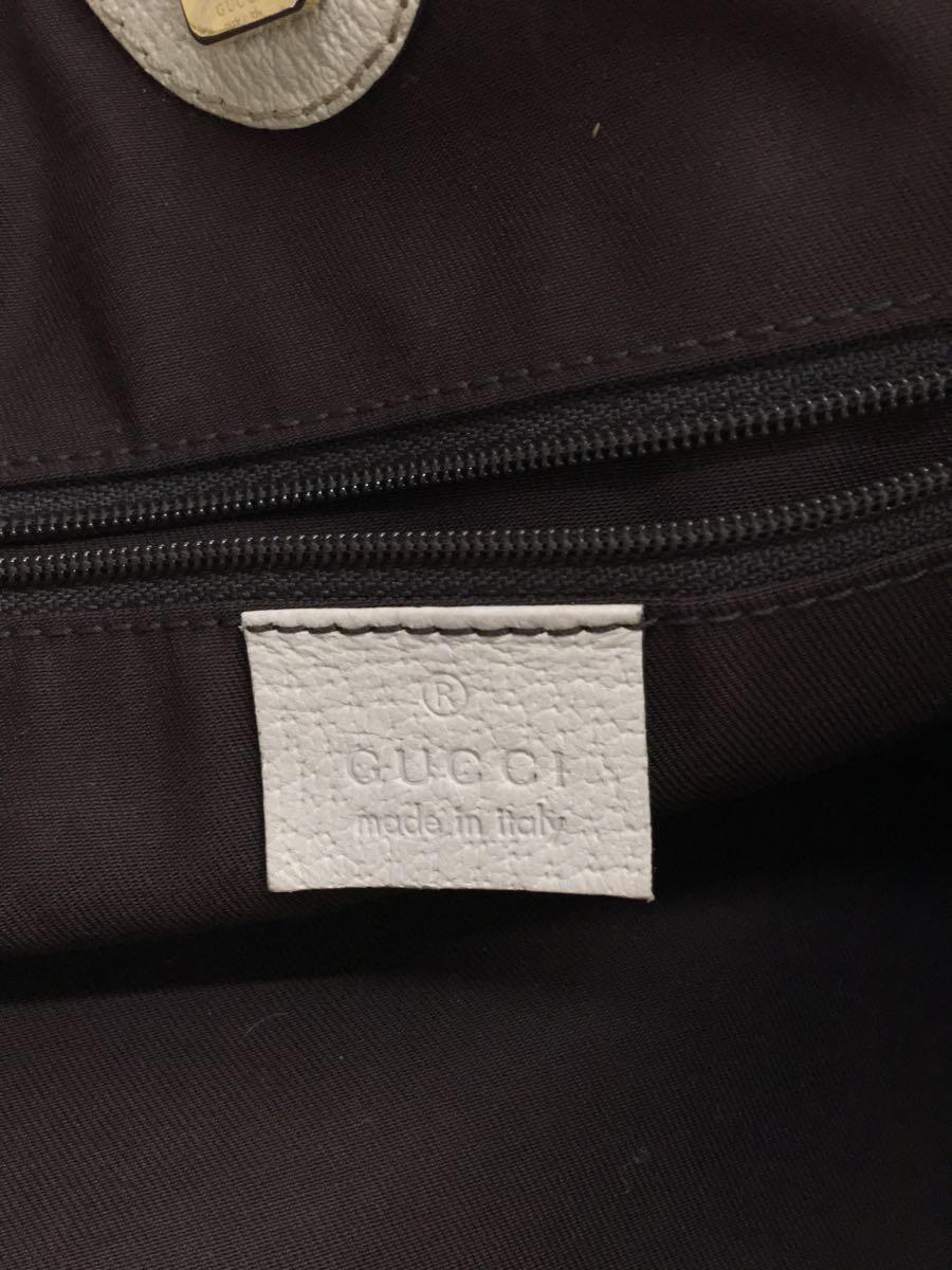 GUCCI◆ハンドバッグ/PVC/BRW/総柄/141470 204991/変色、金具汚れ有_画像5