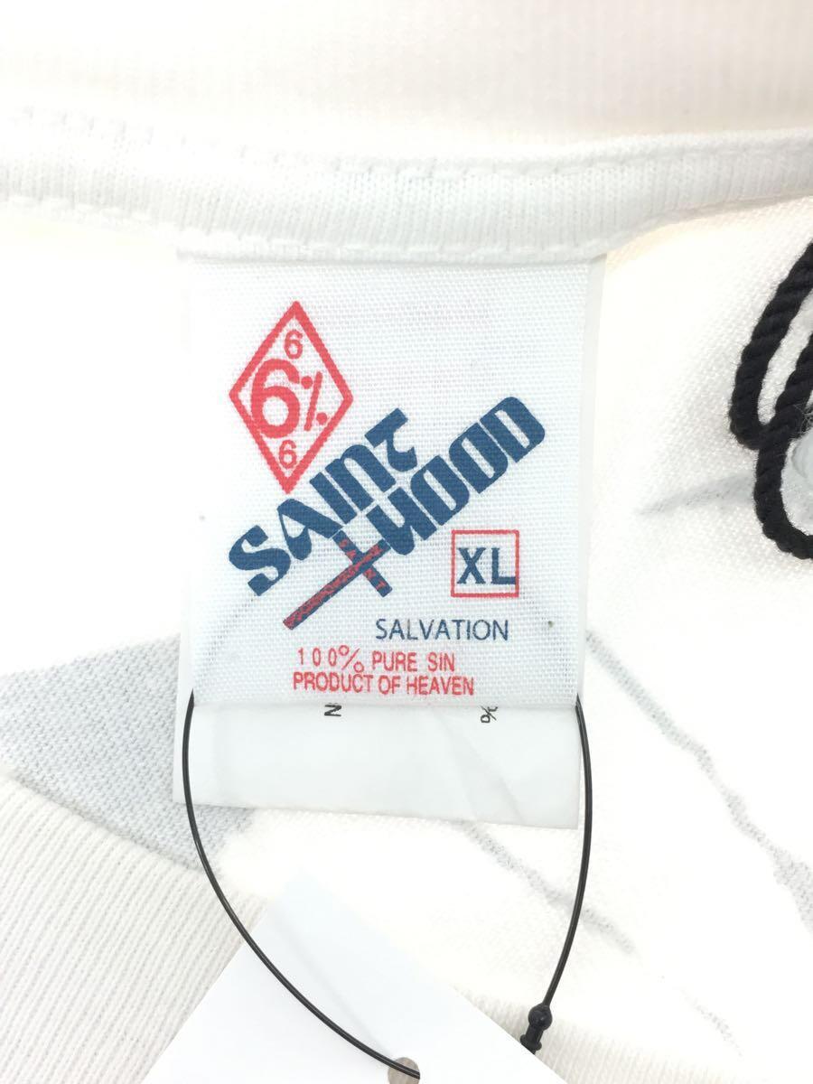 SAINT MICHAEL◆Tシャツ/XL/コットン/WHT/SM-S23-0000-117_画像3