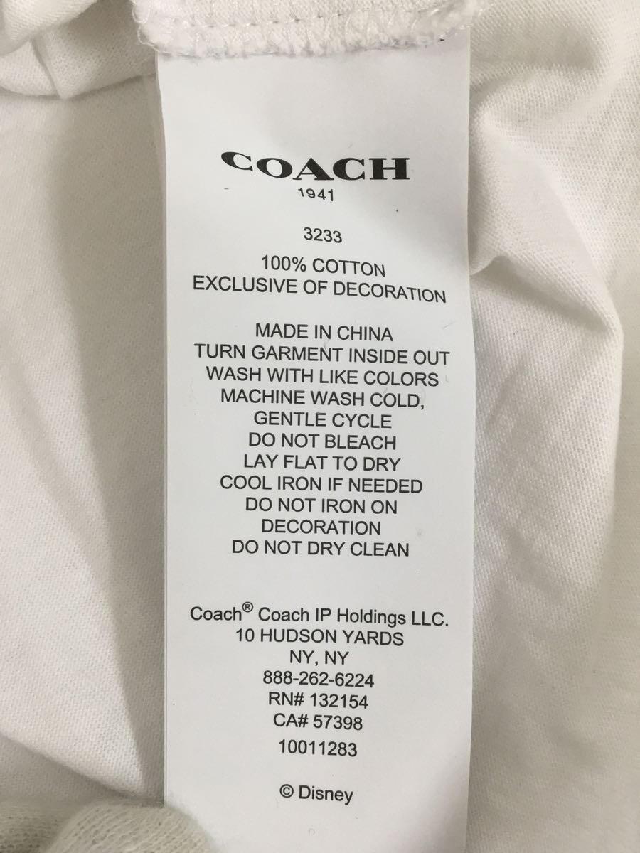 COACH◆Tシャツ/-/コットン/WHT/3233_画像4