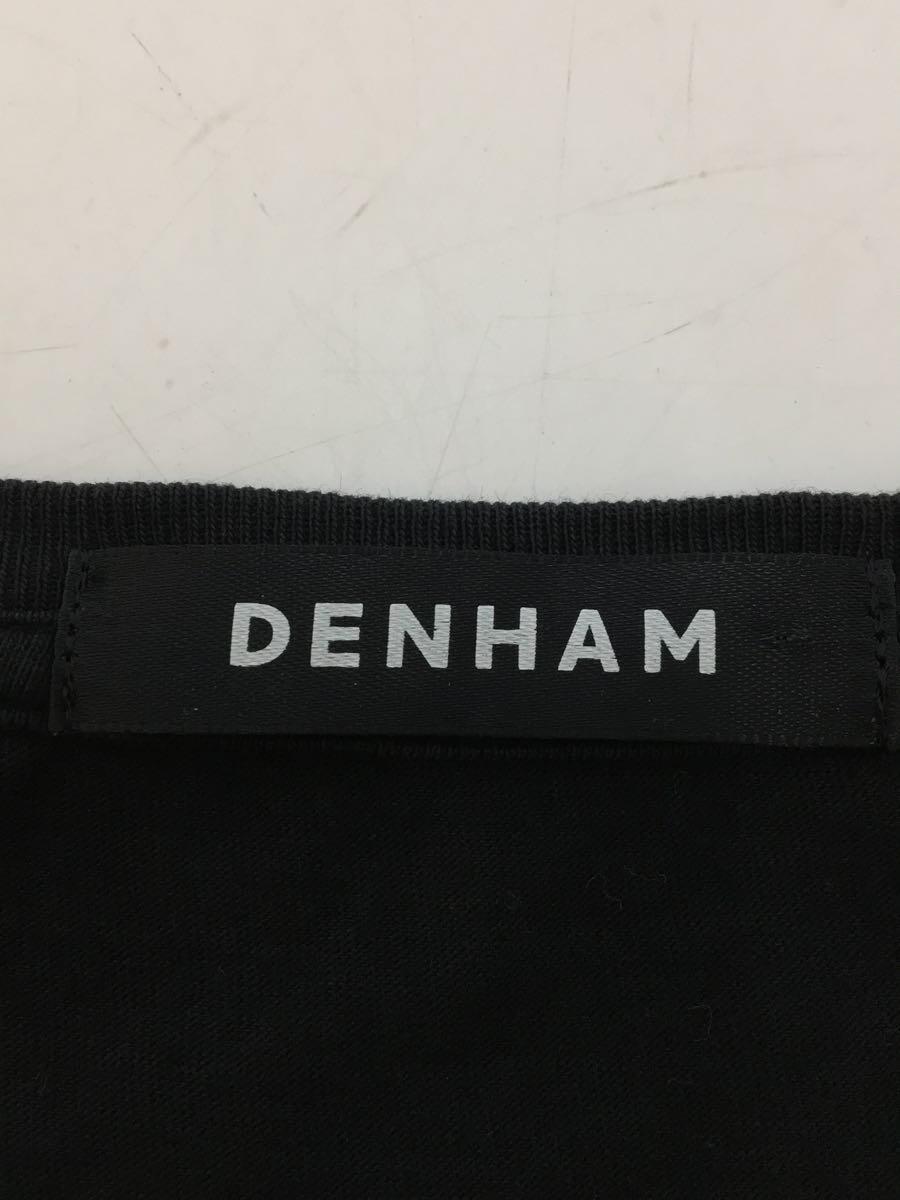 DENHAM◆Tシャツ/LARGE/コットン/BLK/無地/ブラック_画像3