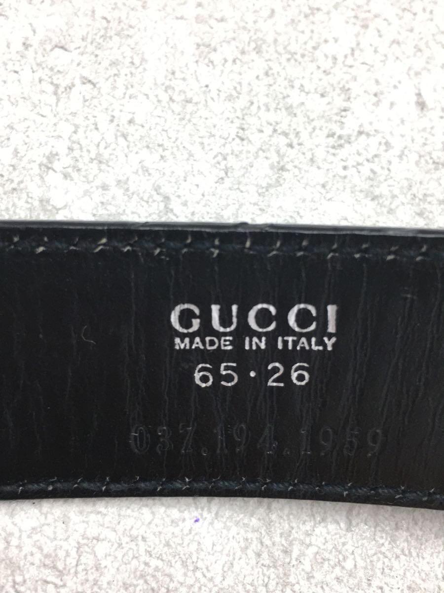 GUCCI◆ベルト/レザー/BLK/レディース_画像3