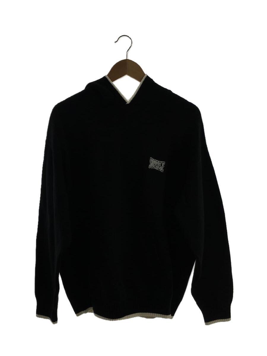 Supreme◆21AW/2-Tone Hooded Sweater/パーカー/L/アクリル/BLK