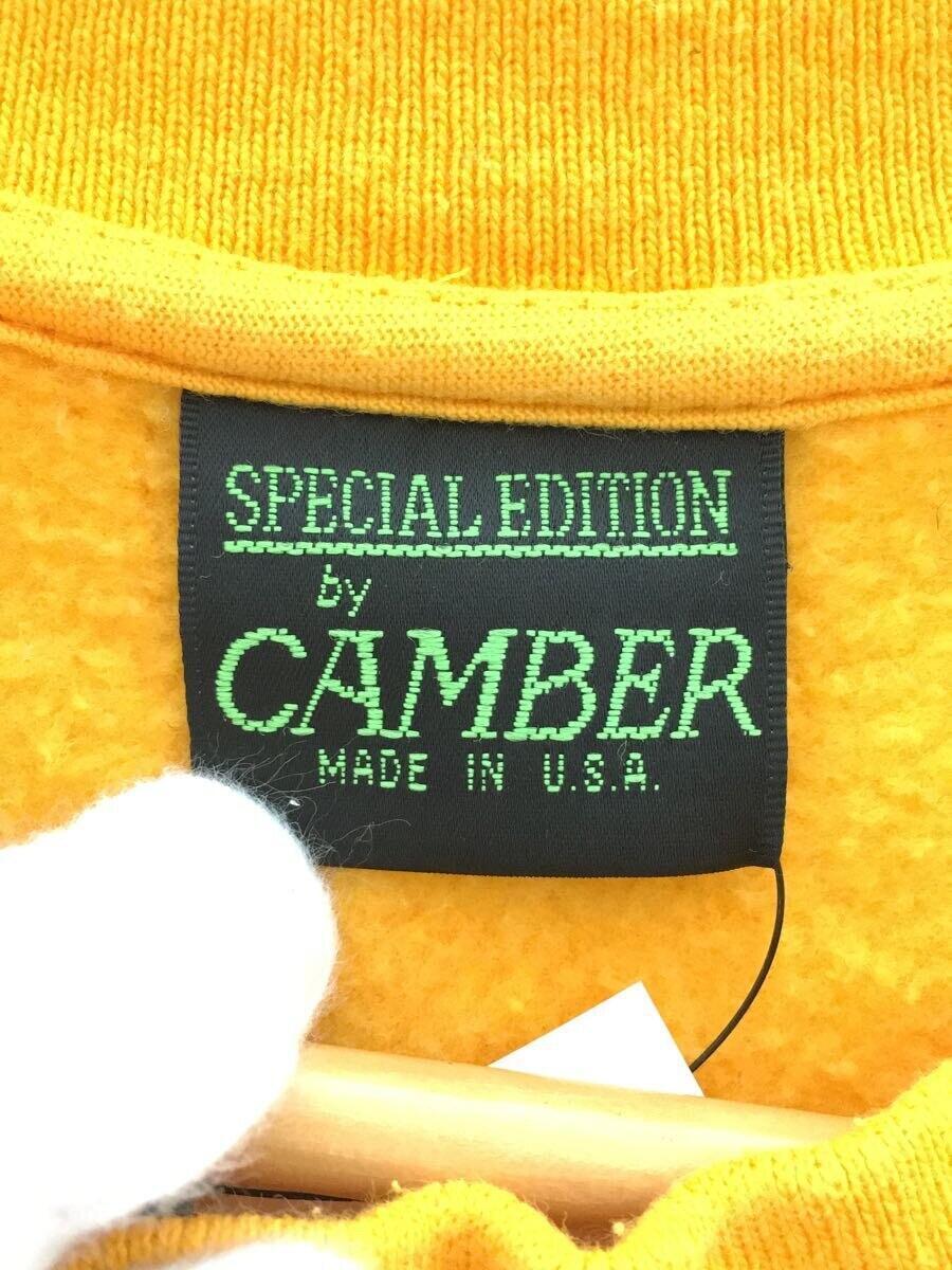 CAMBER◆裏起毛/右胸上に汚れ有/スウェット/XL/コットン/YLW/91210_画像3