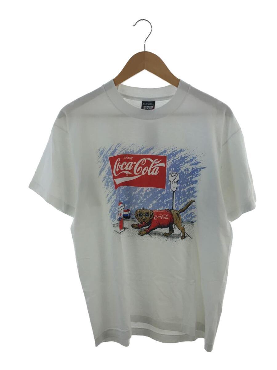 SCREEN STARS◆COCA-COLA/1990/Tシャツ/XL/コットン/WHT_画像1