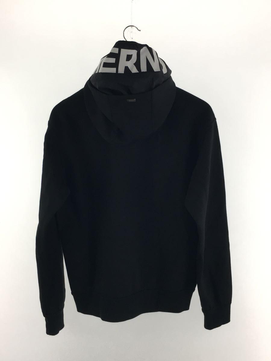 HERNO◆ストレッチジャージジップアップフーデッドパーカ/46/コットン/BLK/JC000027U_画像2