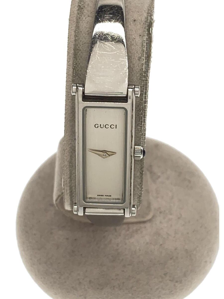 GUCCI◆クォーツ腕時計/アナログ/1500L/シルバー/バングルウォッチ/ブレスレット/ロゴ/ラグジュアリ_画像1