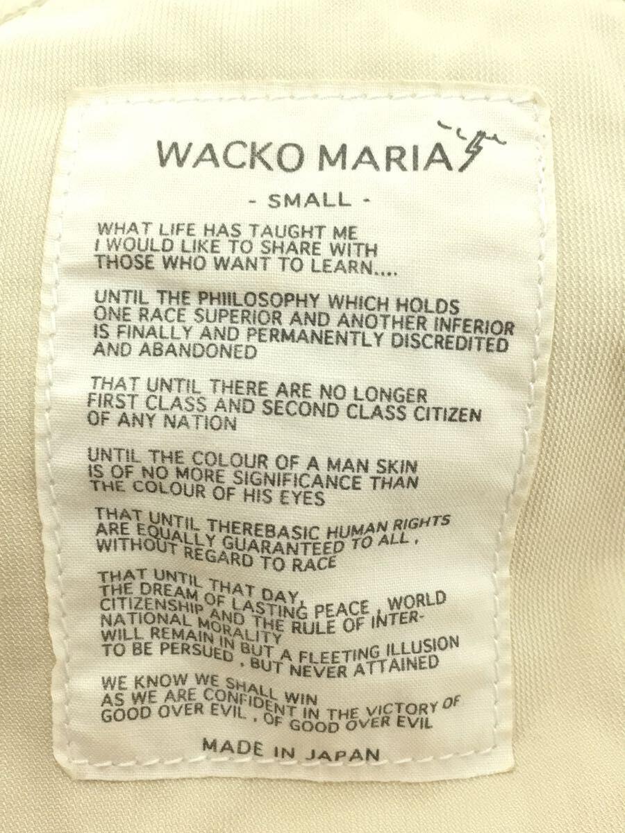 WACKO MARIA◆長袖シャツ/S/ポリエステル/ベージュ_画像3