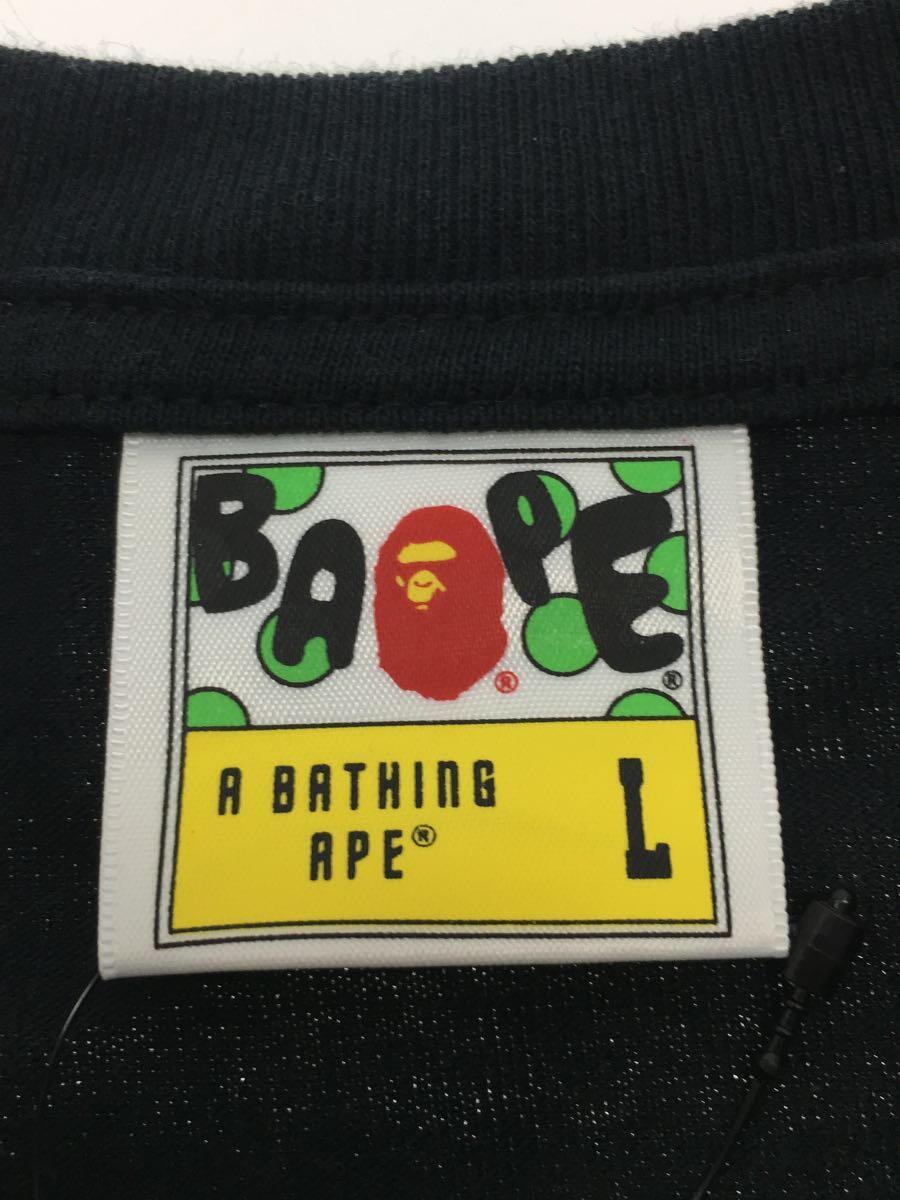 A BATHING APE◆Tシャツ/L/コットン/BLK_画像3