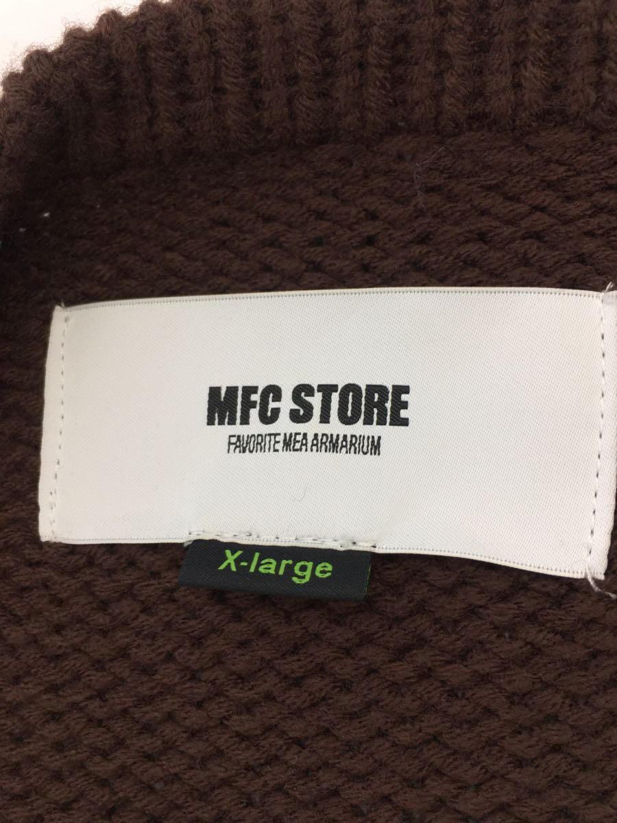 MFC STORE◆ZIP KNIT CARDIGAN/カーディガン(厚手)/XL/アクリル/BRW/無地_画像3