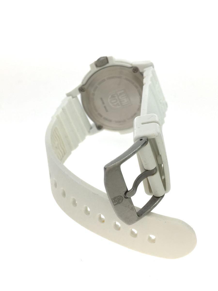 LUMINOX◆クォーツ腕時計/アナログ/ラバー/WHT/WHT/0320-1GBq H-3LX_画像4