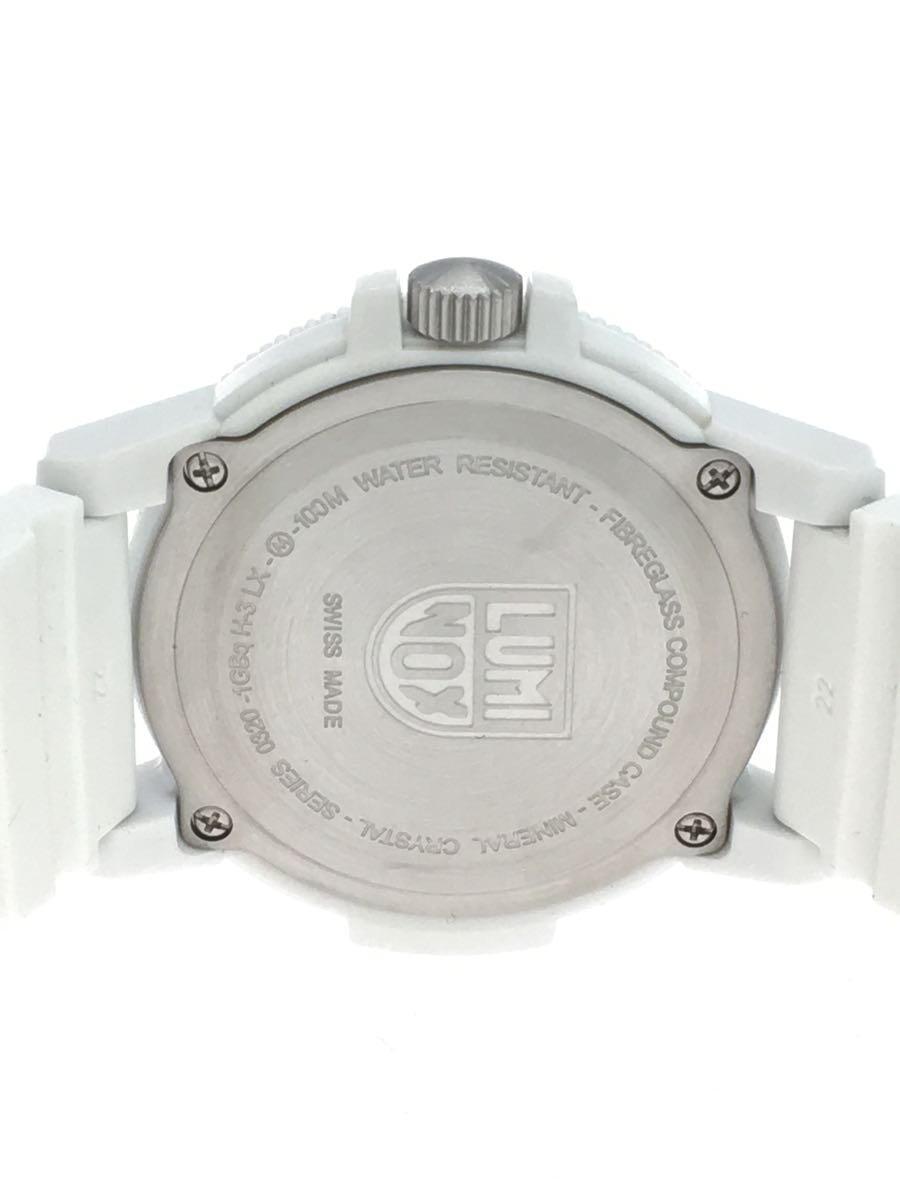 LUMINOX◆クォーツ腕時計/アナログ/ラバー/WHT/WHT/0320-1GBq H-3LX_画像3