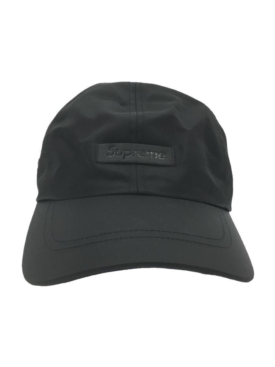 Supreme◆23SS/Leather Patch 6-Panel Cap/FREE/ナイロン/BLK/メンズ