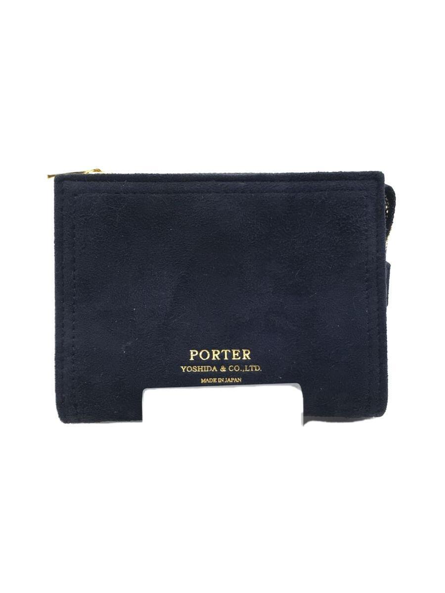 PORTER◆2つ折り財布/スウェード/NVY/メンズ/383-02228