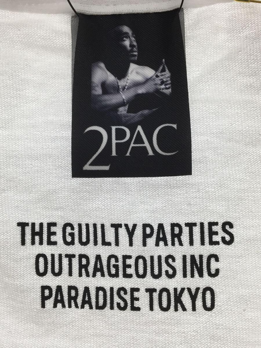 WACKO MARIA◆CREW NECK T-SHIRT/2PAC/M/コットン/ホワイト/TUPAC-WM-TEE01/汚れ有_画像3