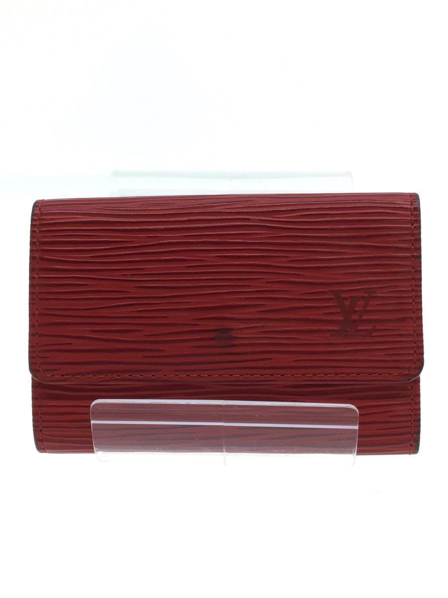 LOUIS VUITTON◆キーケース/-/RED/レディース/使用感有/ミュルティクレ6/エピ