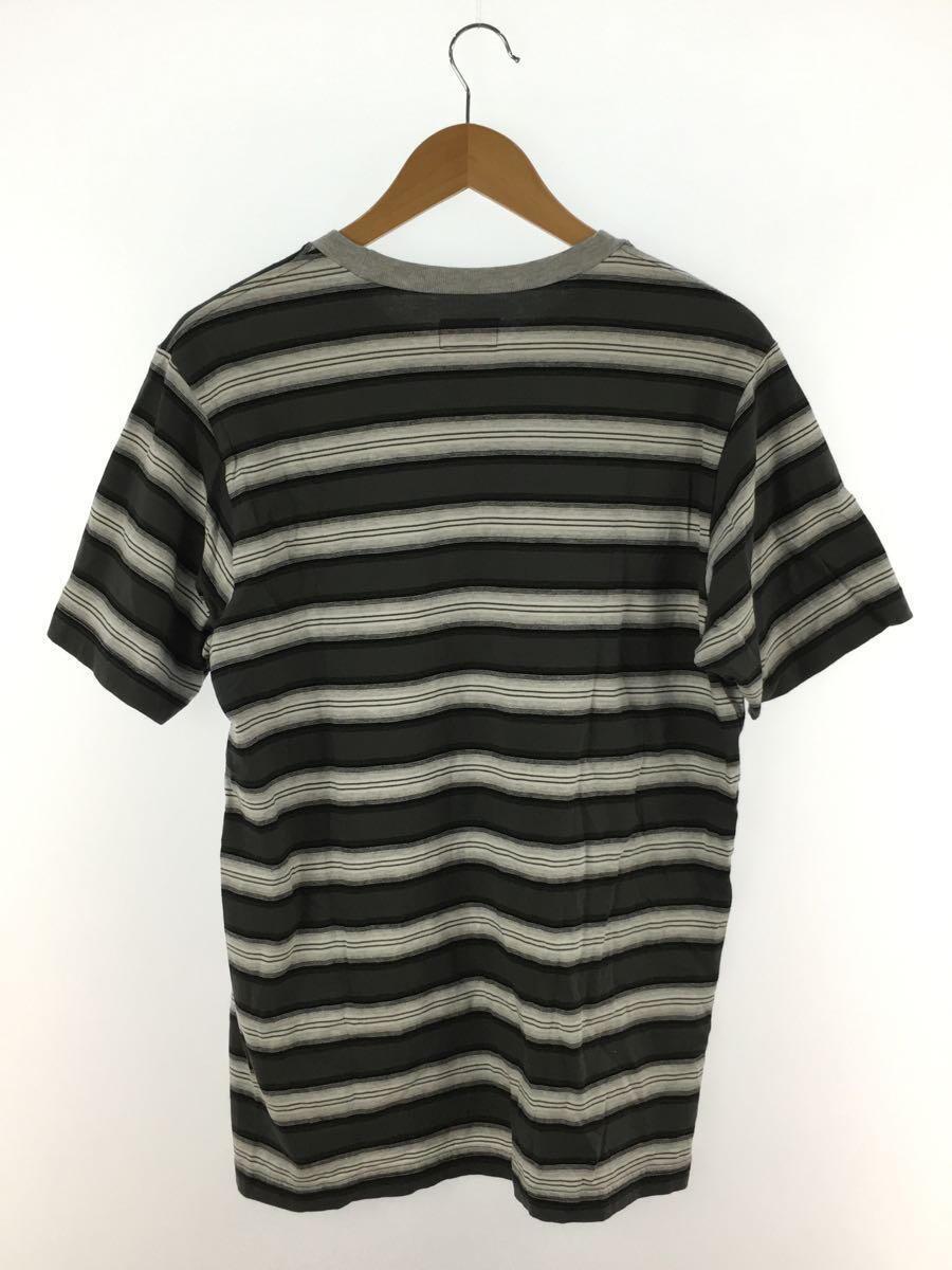 Supreme◆Tシャツ/M/コットン/GRY/ボーダー/17ss/Shadow Stripe Tee_画像2