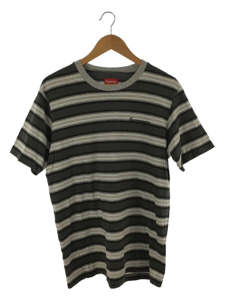 Supreme◆Tシャツ/M/コットン/GRY/ボーダー/17ss/Shadow Stripe Tee_画像1