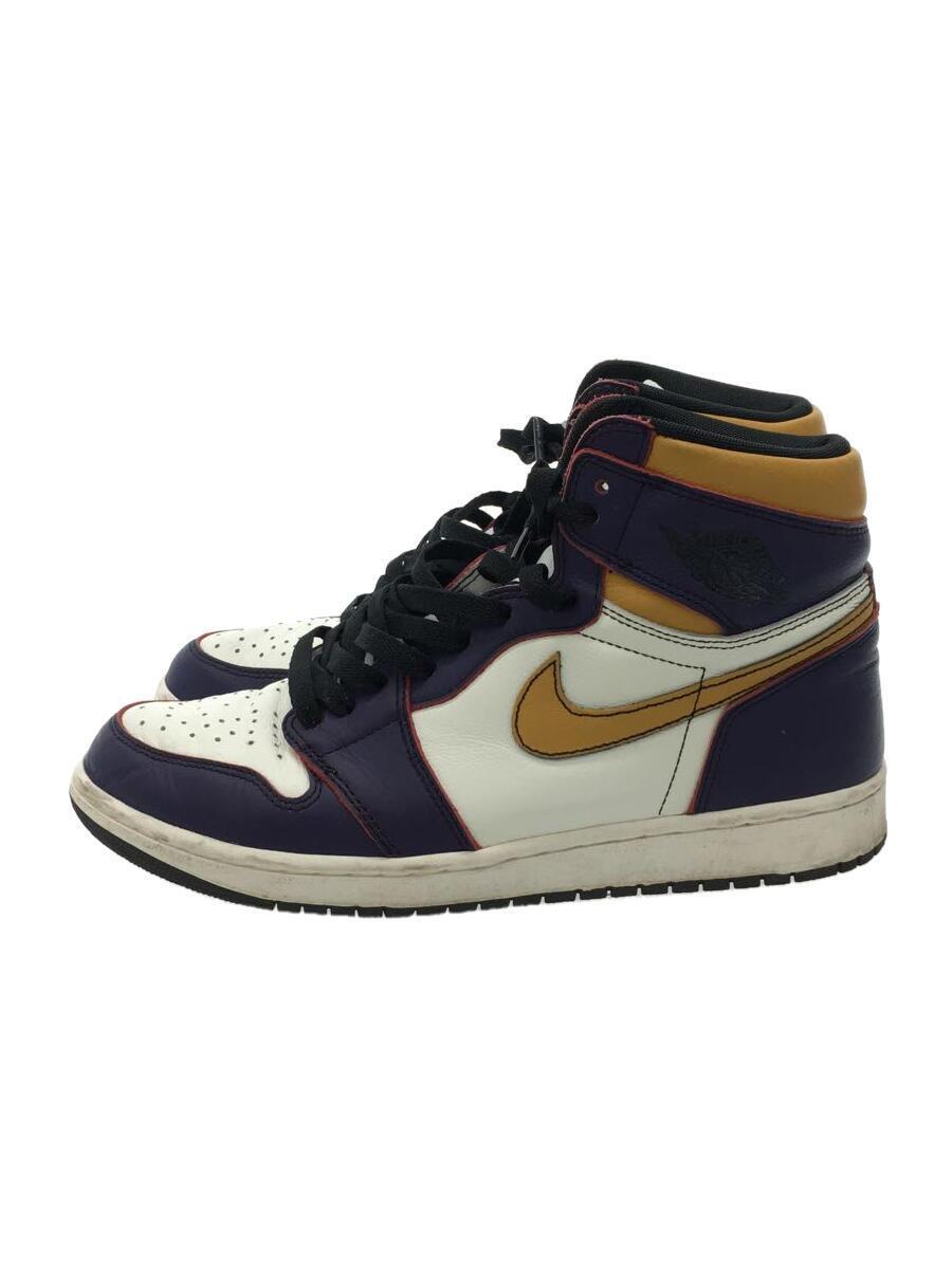 NIKE◆ナイキ/エアジョーダン1 RETRO HIGH OG DEFIANT/パープル/27.5cm_画像1