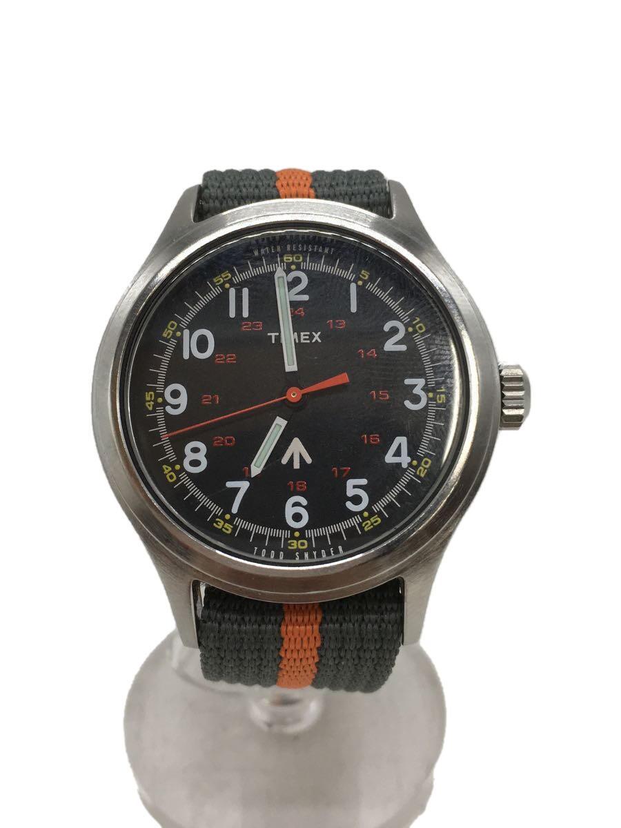 TIMEX◆クォーツ腕時計/アナログ/BLK/KHK/TW4B05800/×TODO SNYDER