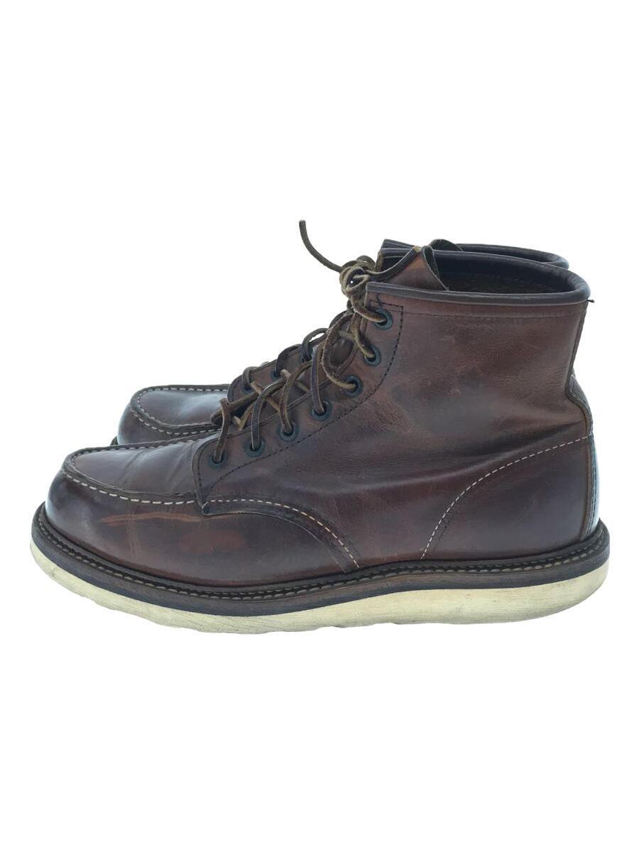 RED WING◆6インチクラシックモックトゥ/26.5cm/BRW/レザー/※汚れ・ソール減りあり_画像1