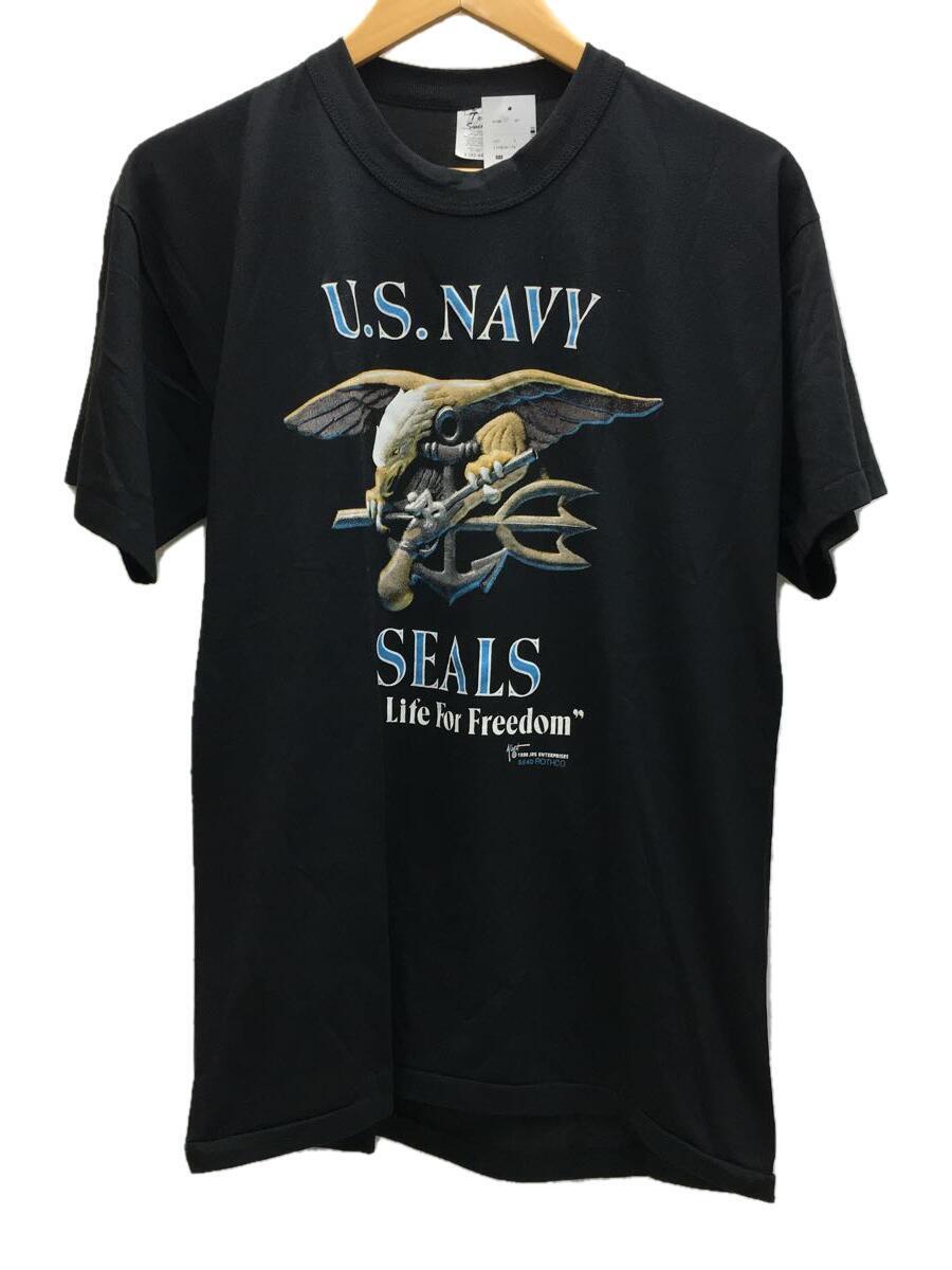 Tシャツ/L/コットン/ブラック/プリント/1988/U.S. NAVY SEALS/スカル