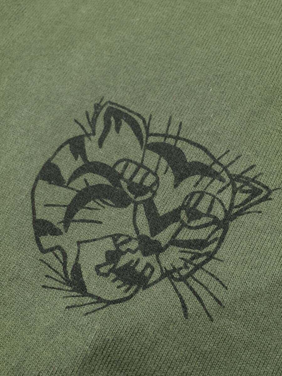 marka*ma-ka/ Tiger принт футболка / размер :1/ хлопок / хаки 