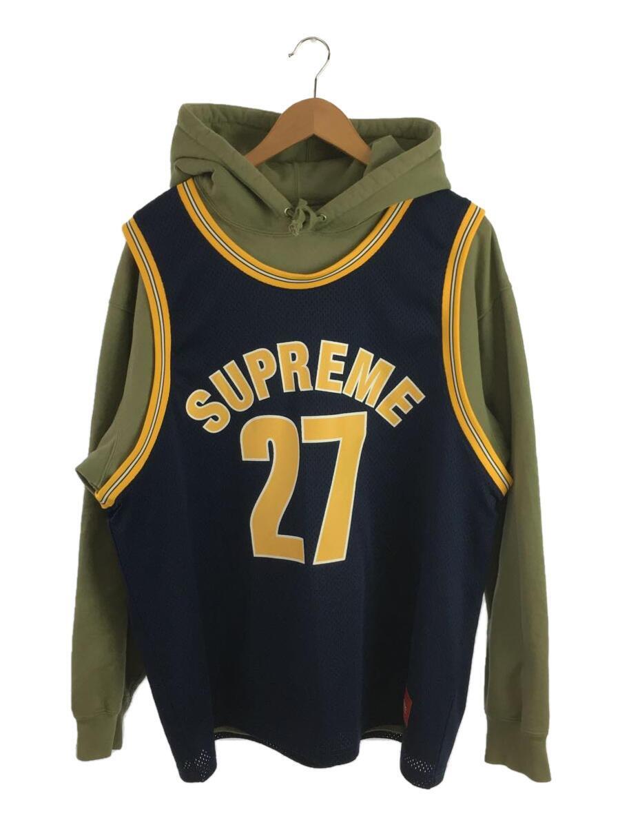 Supreme◆21SS/Basketball Jersey Hooded Sweatshirt/パーカー/XL/KHK