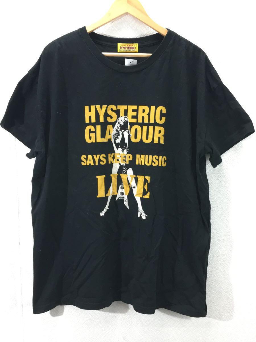 HYSTERIC GLAMOUR◆Tシャツ/FREE/コットン/BLK/01231CT18
