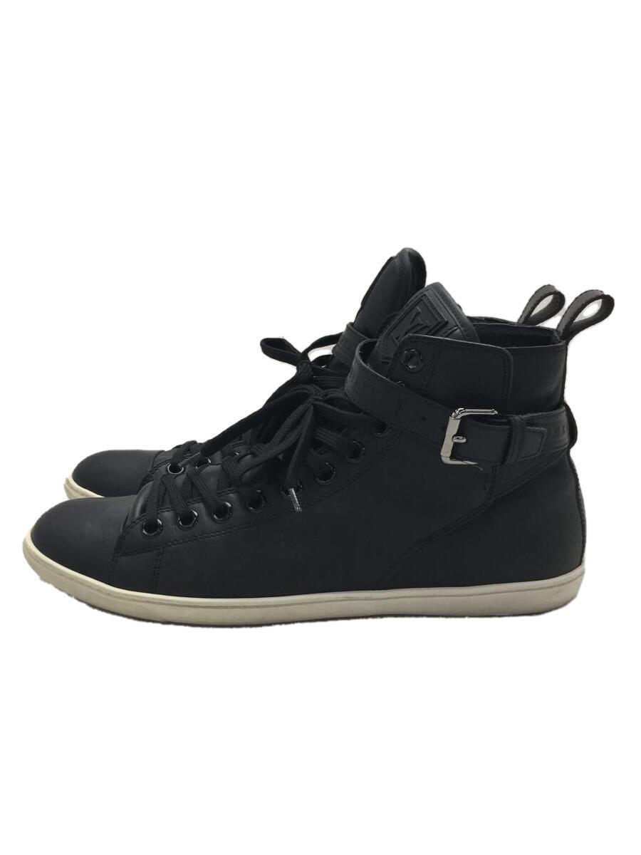 LOUIS VUITTON◆ハイカットスニーカー/UK7.5/BLK/レザー/MS0113