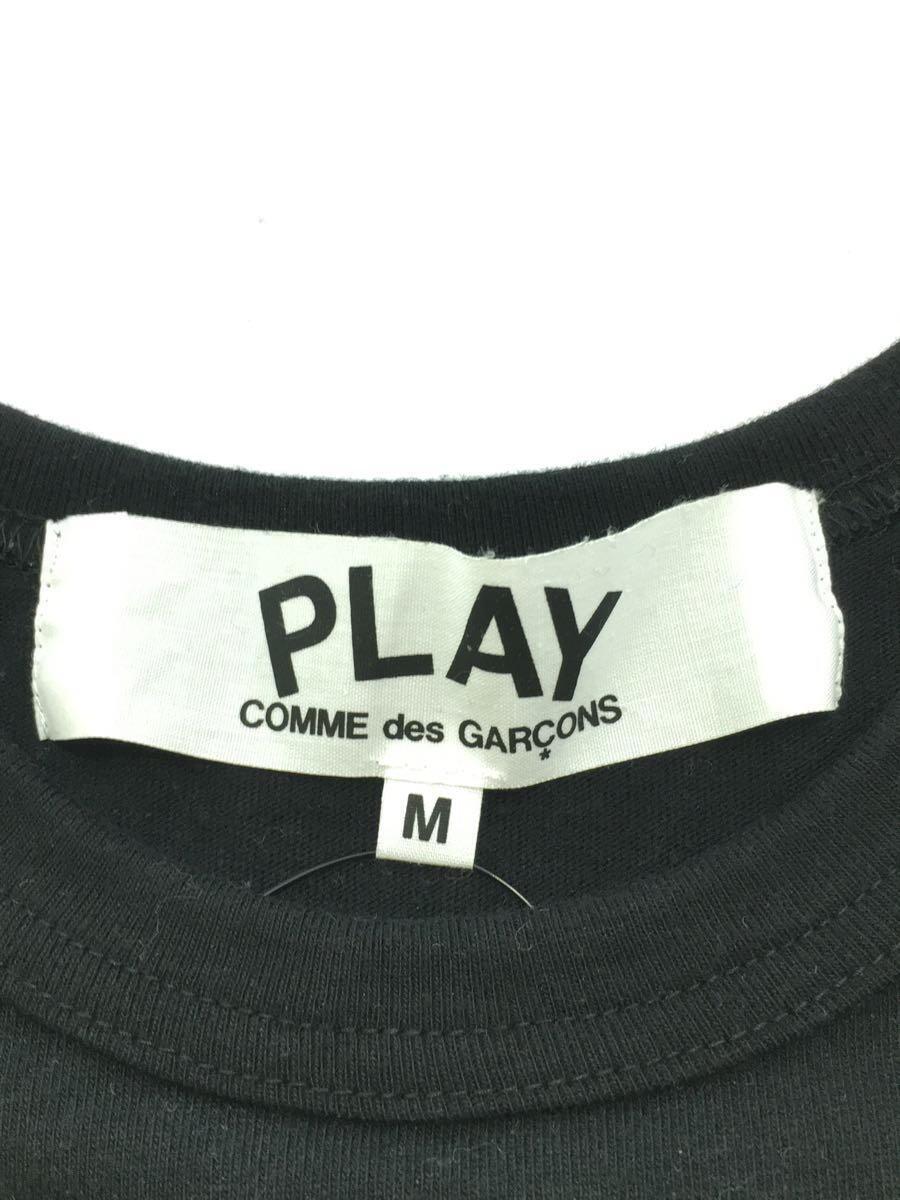 PLAY COMME des GARCONS◆ゴールドハートロゴTシャツ/AD2022/Tシャツ/M/コットン/ブラック/AZ-T216/_画像3