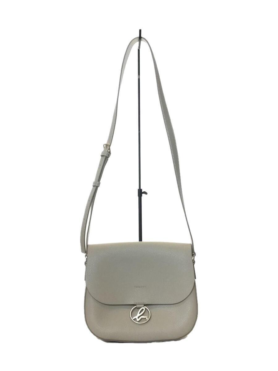 半額SALE☆ agnes b.◇ショルダーバッグ/牛革/BEG/無地/PAS13-05