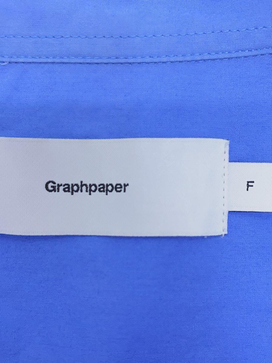 Graphpaper◆バンドカラー/長袖シャツ/FREE/コットン/BLU/ブルー/アオ無地/GM203-50111B/20AW_画像3