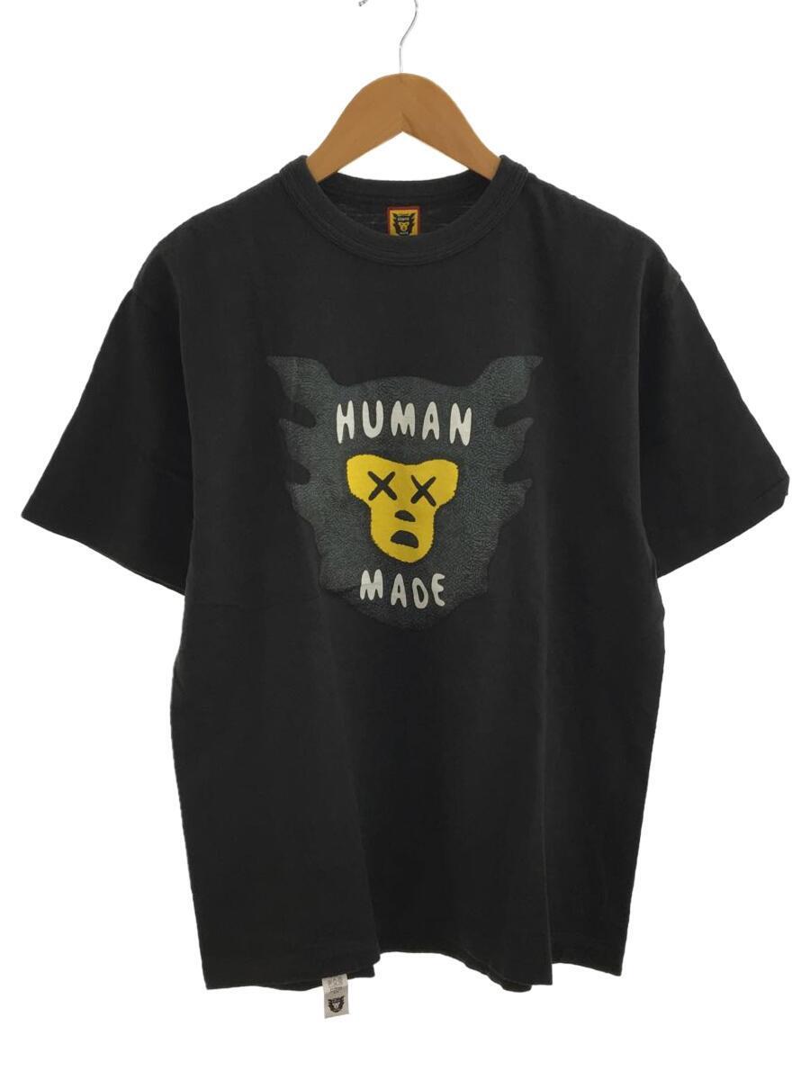 HUMAN MADE◆Tシャツ/L/コットン/BLK