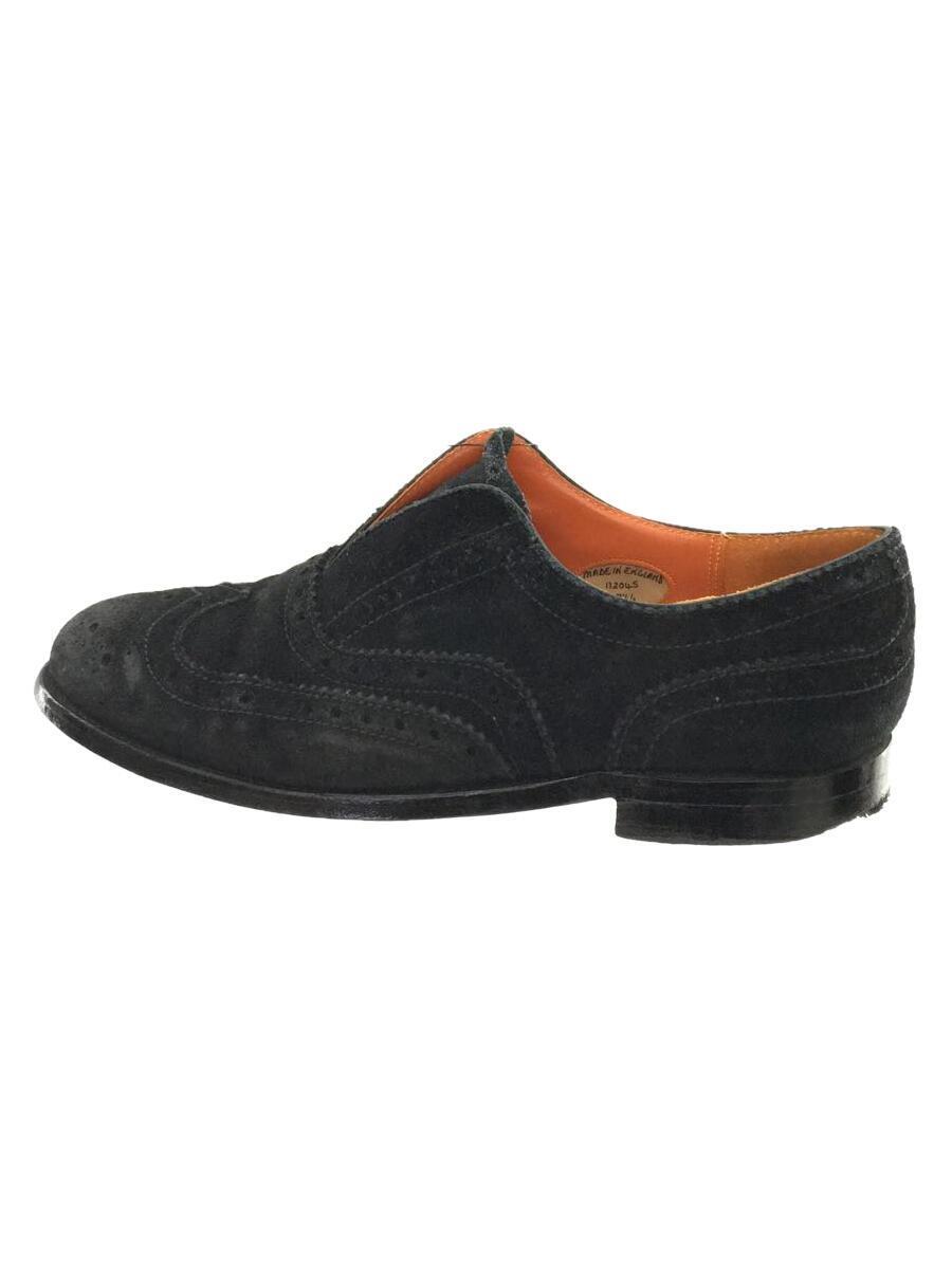 GRENSON◆ドレスシューズ/US7.5/BLK/スウェード