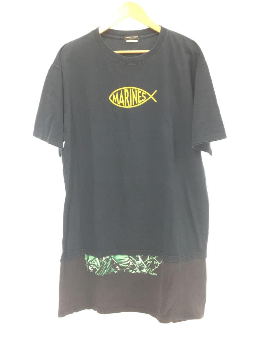 COMME des GARCONS HOMME PLUS◆Tシャツ/-/コットン/NVY/プリント/PH-T001