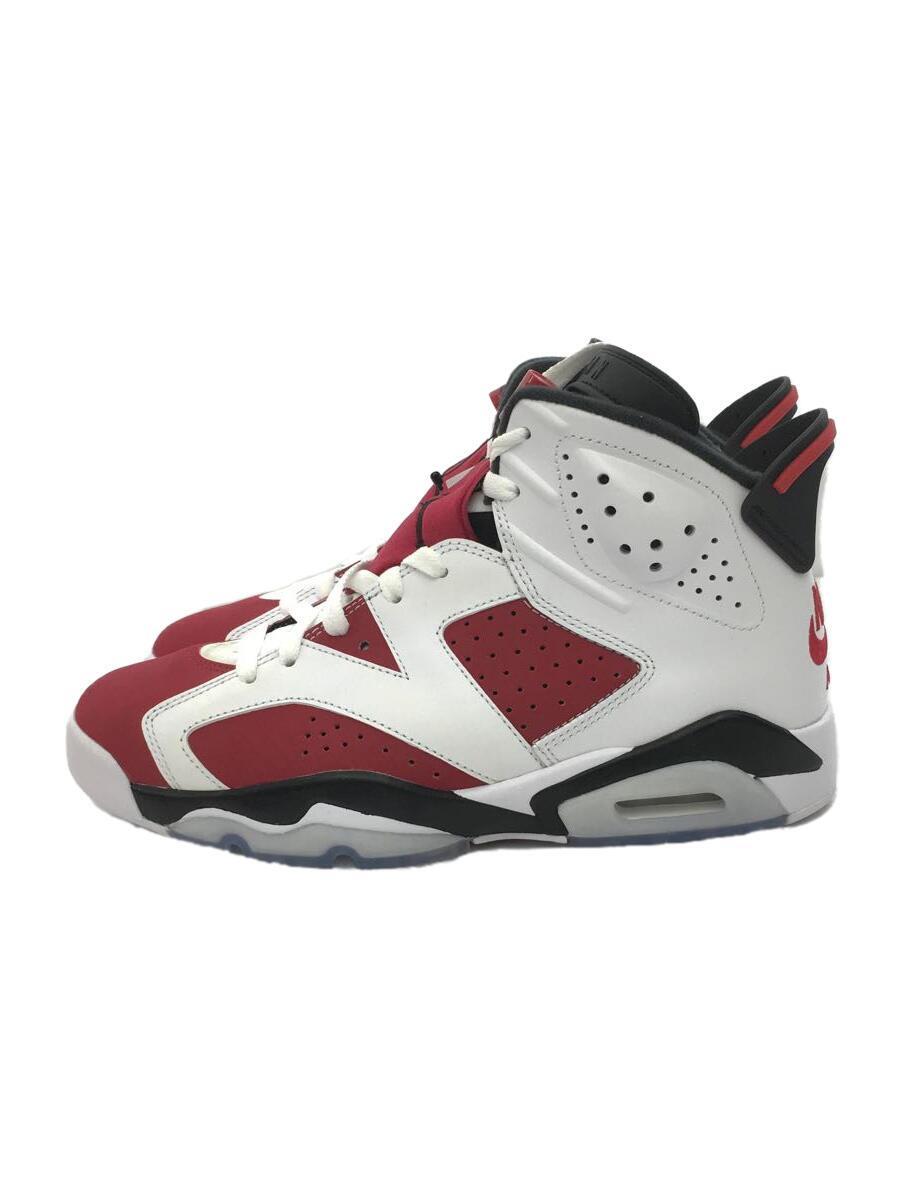 NIKE◆AIR JORDAN 6 RETRO_エアジョーダン 6 レトロ/25.5cm/RED/レザー_画像1